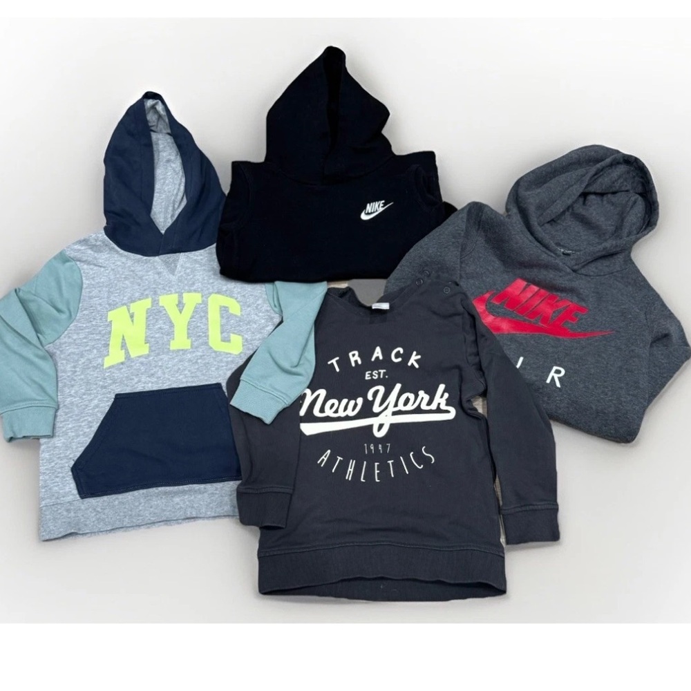 Bundle Boys Nike Fleece Hoodie H&M New York Sweater Cotton 4T